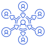 people linked together