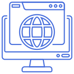 monitor with browser tab